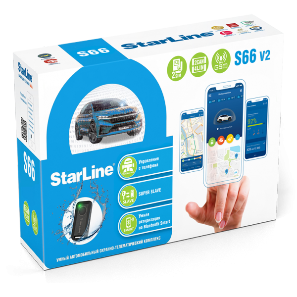 StarLine S66 V2 BT 2CAN+4LIN  GSM